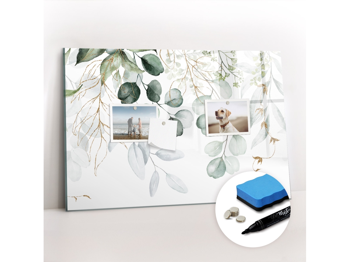 Quadro De Vidro Magnético Plantas Suspensas Para O Corredor Espelharte (60x40 Cm)