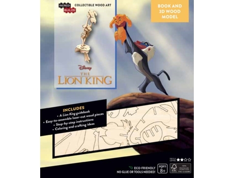 Livro incredibuilds: disney's the lion king book and 3d wood model de sheri tan (inglês)