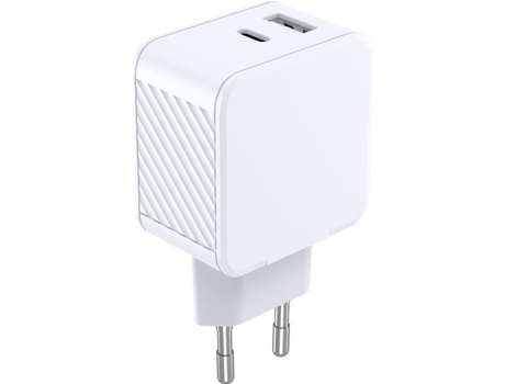 Carregador Doméstico Duplo Usb Pd Power Delivery Reciclado BIGBEN CONNECTED Branco