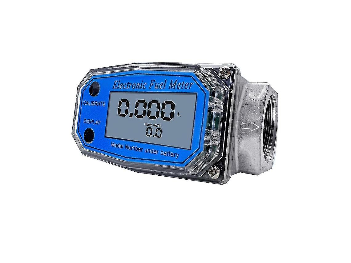 25 Medidor De Fluxo De Turbina Digital Compatível Com Medidor De Fluxo De Gasolina, Água E Líquido Marinho Blue C10 Sygo