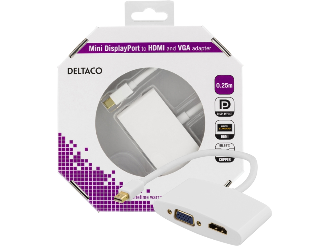 Lurelia Adaptador Mini Displayport Para Hdmi 0,25 Mbps Mini Displayport Displayport Hdmi Vga Para Hdmi E Vga