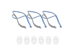 Correa De Repuesto Para Cpap P10 Con 3 Cintas Y 6 Clip Ajustables, Elástica Y Duradera, Azul