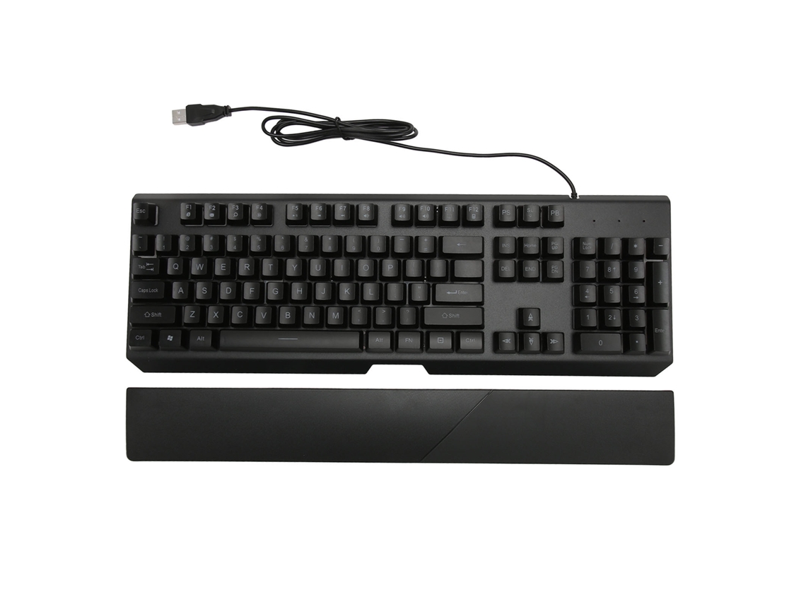 Teclado Mecânico Gamer Com Fio Com Apoio De Punho Removível Para Casa, Quarto, Bar, Internet