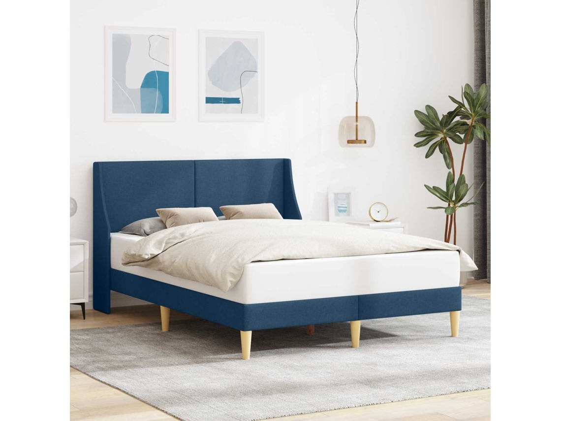 Vidaxl Estrutura Da Cama Liso Com Cabeceira Placa De Conexão