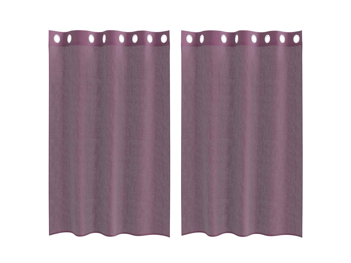 Voile Curtain, Voile Curtains Vidaxl Roxo Tecido (140 X 175 Cm)