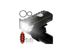 Lurelia Kit Com 2 Luzes De Bicicleta Recarregáveis ​​via Usb (dianteira E Traseira) Pretas
