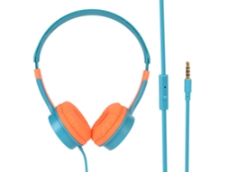 Fones de ouvido com fio EOOCOO para crianças, sobre ear, volume limitado 85db