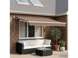 Vidaxl Toldo Retrátil Cinzento-acastanhado 600 × 300 Cm Poliéster