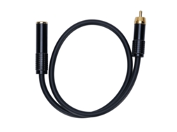 Adaptador De Fêmea Para Macho De 1/4 Polegada 6.35mm Com Placa De Ouro Para Alto-falantes E Mixers 0.5m