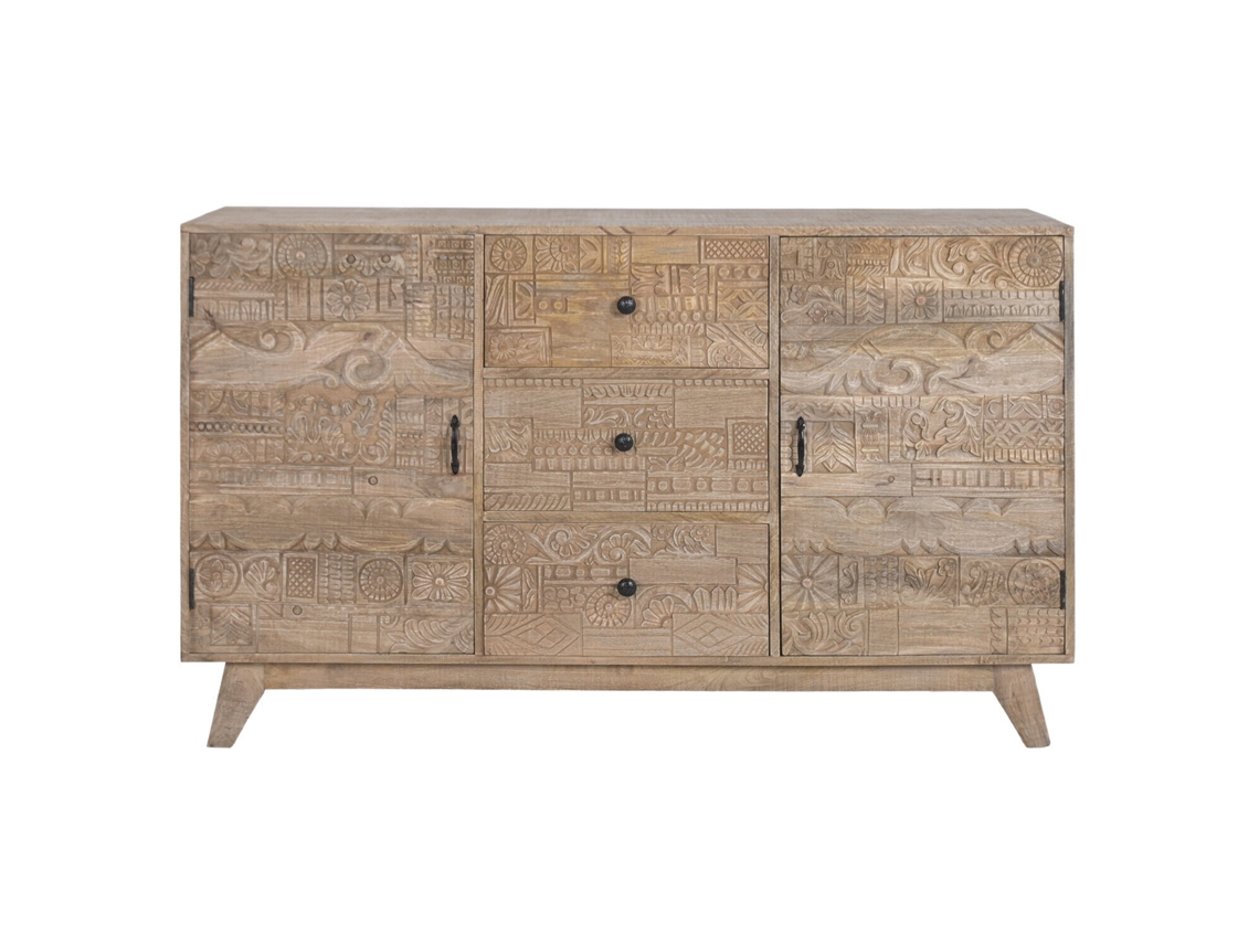 Aparador em Madeira de Mangueira Entalhada ALEXANDRA HOUSE LIVING (150x45x91cm)