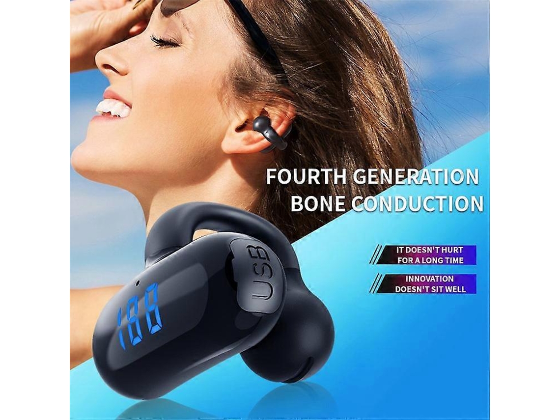 Fones De Ouvido Sem Fio Bluetooth F20 Com Clipe Para Orelha E Visor Digital Ly Ebike