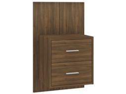 Wall-mounted Bedside Cabinet, Wall-mounted Bedside Cabinets Vidaxl Marrom Madeira Processada (n/a)