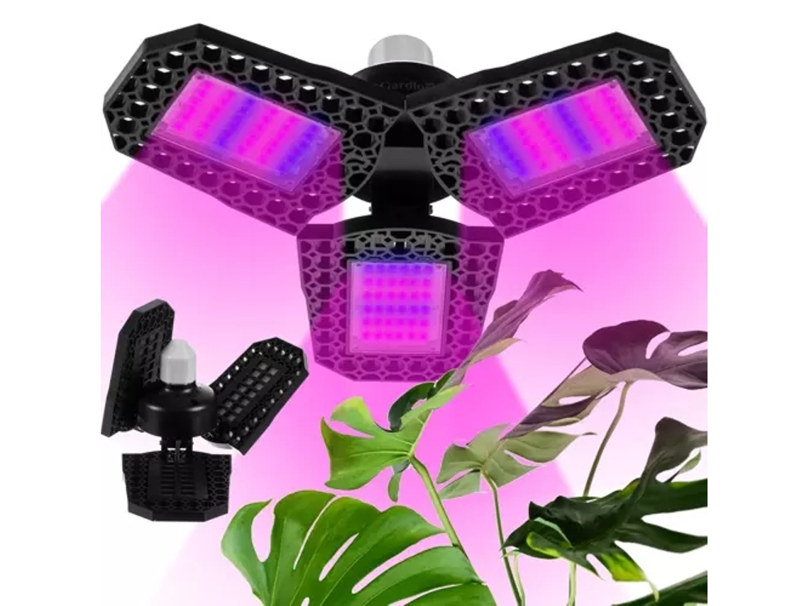 Luminária Para Plantas Iluminação Para Plantas Com 3 Painéis De Led Aquaforge