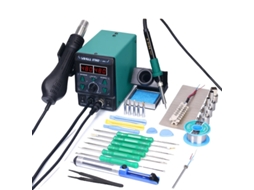 Estação De Solda, Display De Controle Digital, Pistola De Ar Preintegrada, Múltiplas Opções De Bicos, Pacote 8786d I 3, 220v Ue Oem