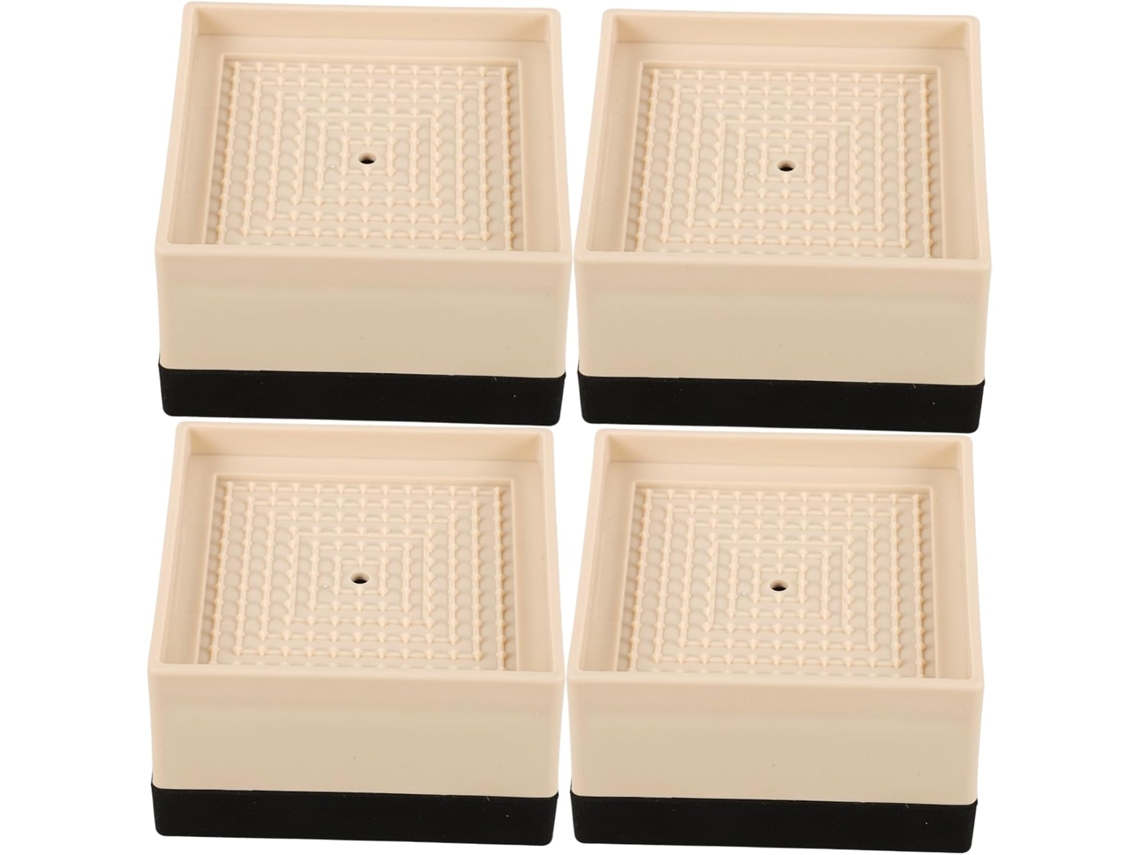 Nuobesty Conjunto De 4-protetores Resina Para Pés Cama E Móveis, Antiderrapantes E Absorventes De Vibração, Fáceis De