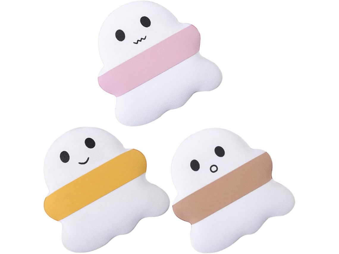 Conjunto De 3 Esponjas De Maquiagem Ghost Em Poliuretano Hidrofílico Para Pó.