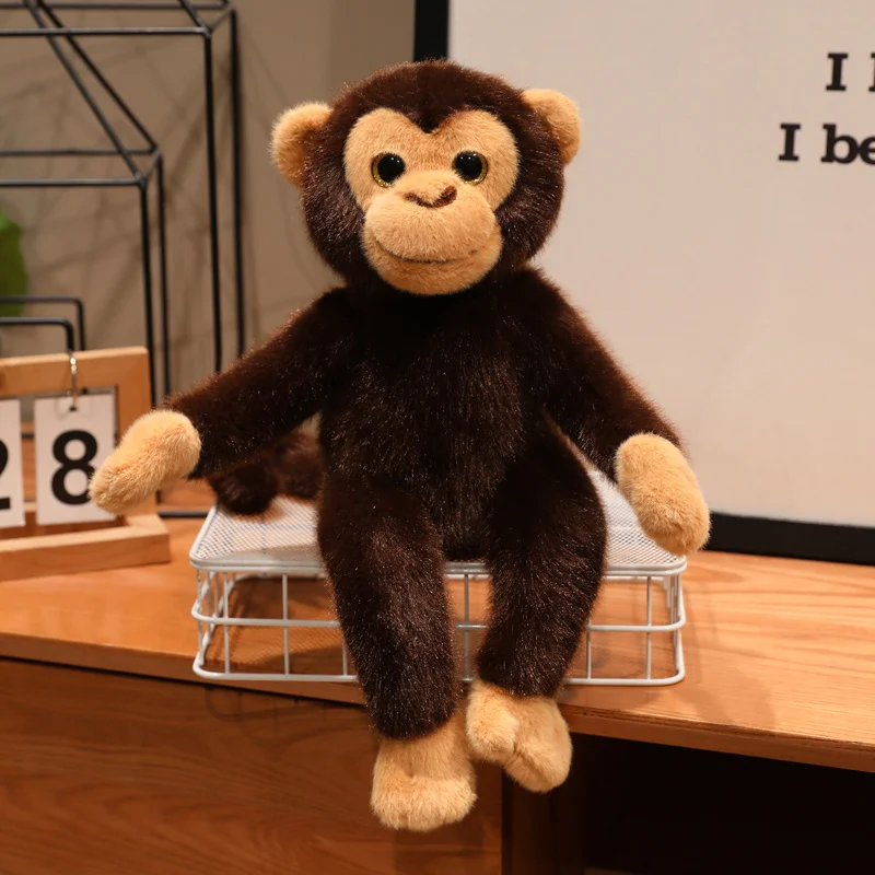 (macaco Marrom 30cm) Brinquedo De Pelúcia Gorila De Desenho Animado, Mochila De Boneco Macaco Chimpanzé
