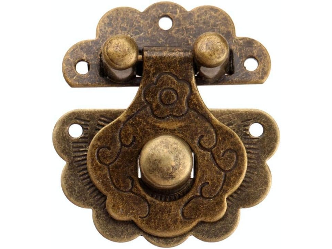 1 Peça De Fecho Caixa Em Bronze Antigo 40x 36mm Para Joias, Caixa De Madeira, Ferragens E Ferramentas