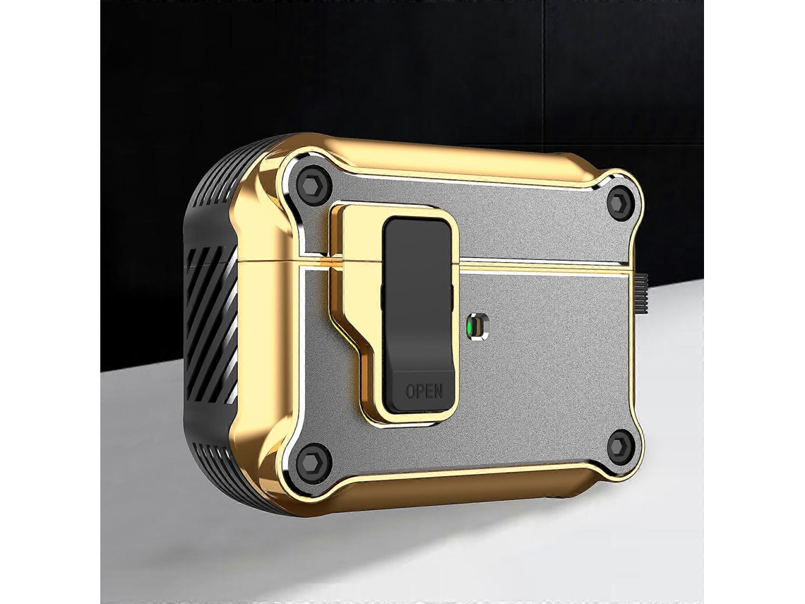 Capa Protetora Eagle Electroplated Para Fones De Ouvido Sem Fio Airpods Pro Com Gancho.