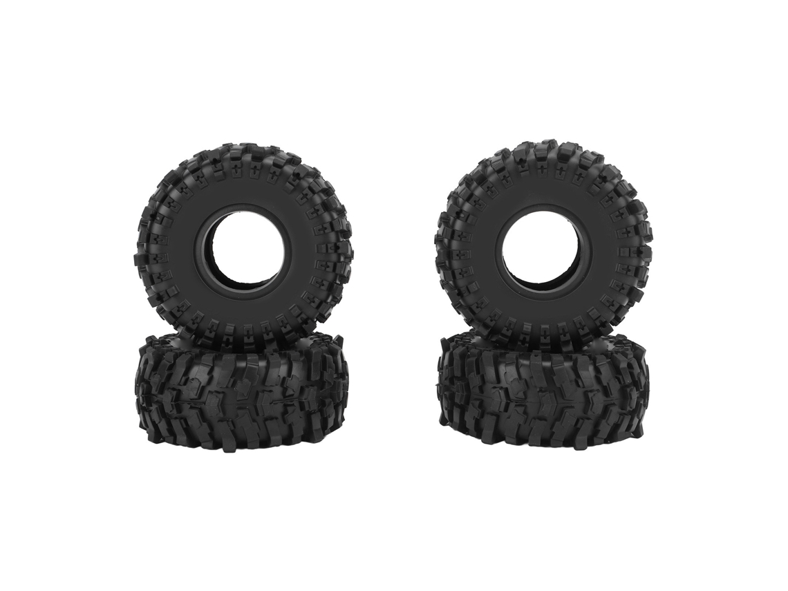 Mali 4 Pneus de Borracha para Crawler Rc 1.9 Polegadas com Inserto de Espuma para Carro Rc 1/10 Scx10 Preto