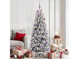 Vidaxl Árvore De Natal Artificial Com 300 Leds Branco 180 Cm