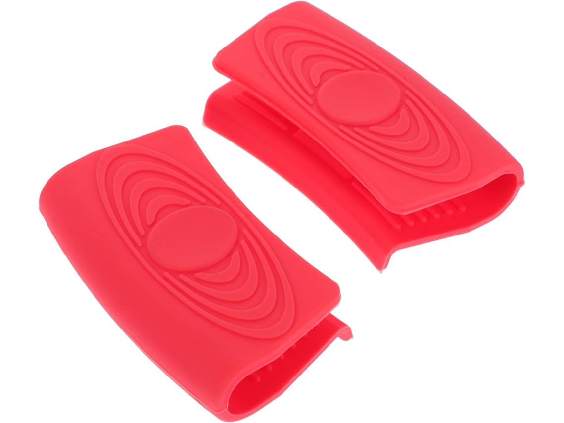 Conjunto De 2 Protetores De Silicone Vermelho Para Cabos De Panelas