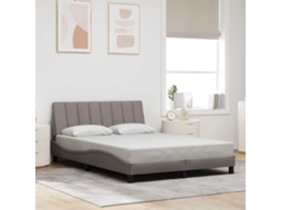 Vidaxl Estrutura De Cama Sem Colchão Hanko 140x200 Cm Tecido Castanho-acinzentado