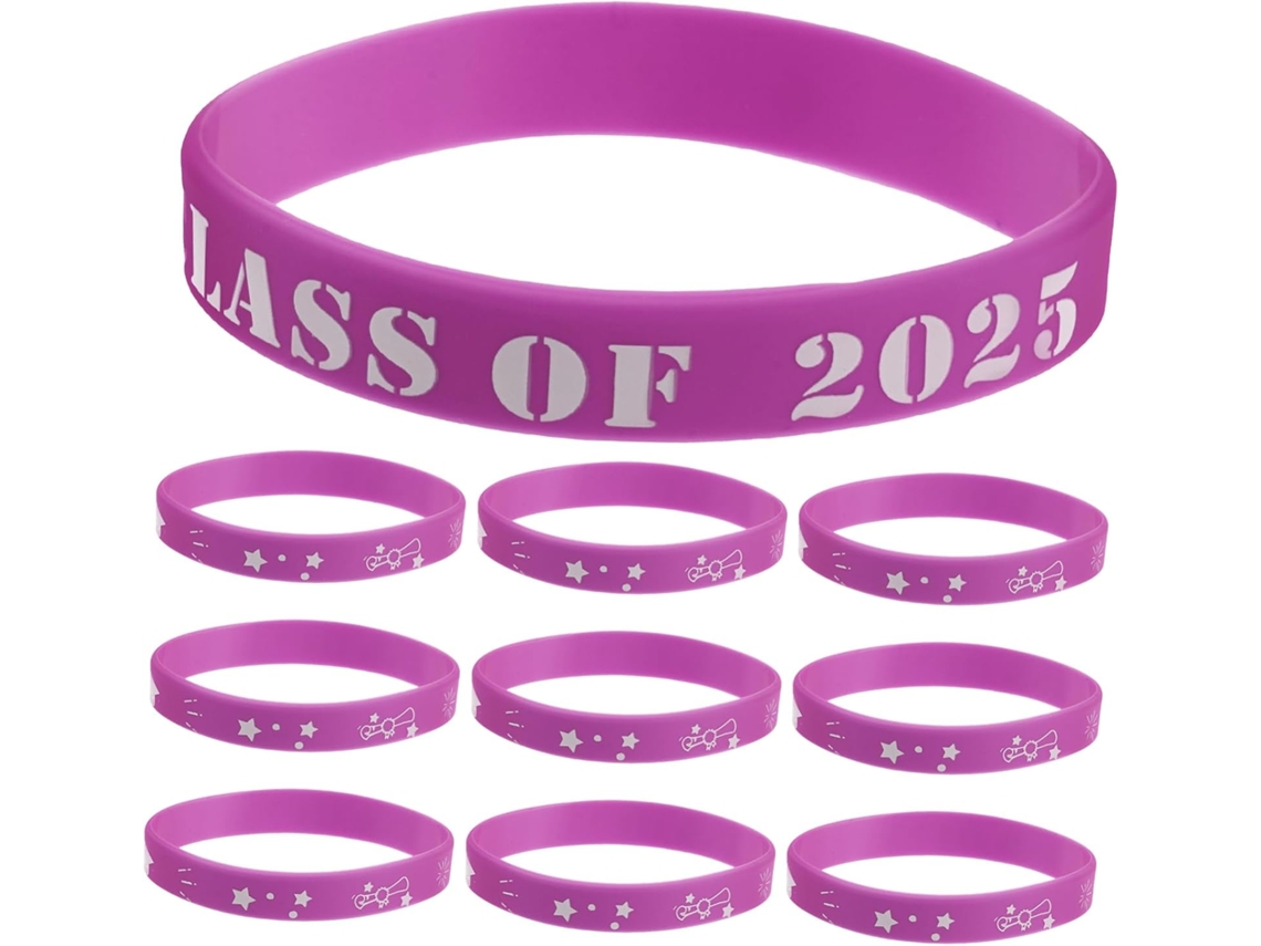 Conjunto De 20 Pulseiras Silicone Para Formatura Do Ensino Médio, Formandos E Eventos Temáticos