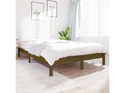 Vidaxl Estrutura Cama Super King 180x200 Cm Pinho Maciço Castanho Mel