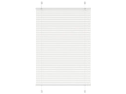 Vidaxl Branco Plissada Cega 85x100 Cm Largura Tecido 84,4 Cm Poliéster
