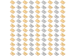Angoily 100 Peças De Mini Dobradiças Metálicas Pequenas Para Artesanato E Caixas Joias, Dobradiças Decorativas Em