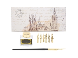 Canetas de Caligrafia Retro Dourado Presente Worten