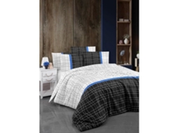 Conjunto de cama - Capa de edredom 220 x 240 cm + 2 fronhas 60 x 60 cm, 65% algodão - Branco