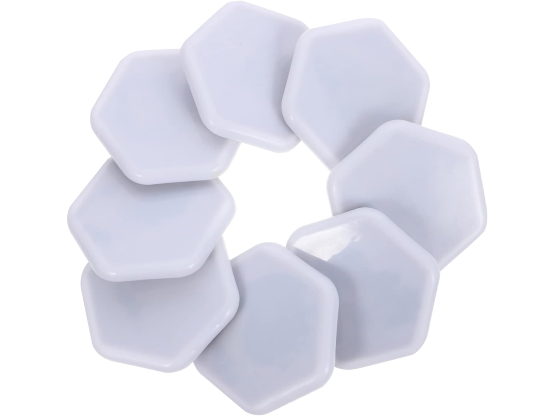 Balacoo Conjunto De 8-protetores Hexagonais Abs Para Pés Cadeiras E Pisos Madeira Reduzem O Ruído