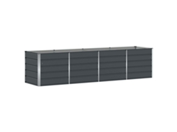 Floreira - Vaso de Jardim Antracite 240 X 80 X 75 Cm Aço HARLANV1