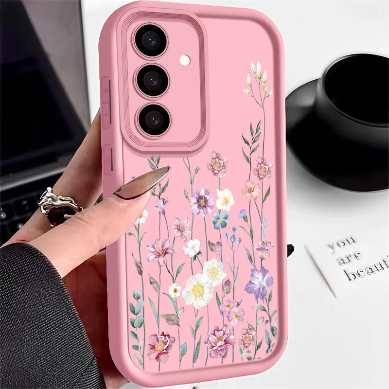 Capa De Celular Samsung A36 5g Em Tpu Com Estampa De Flor Fofa (rosa)