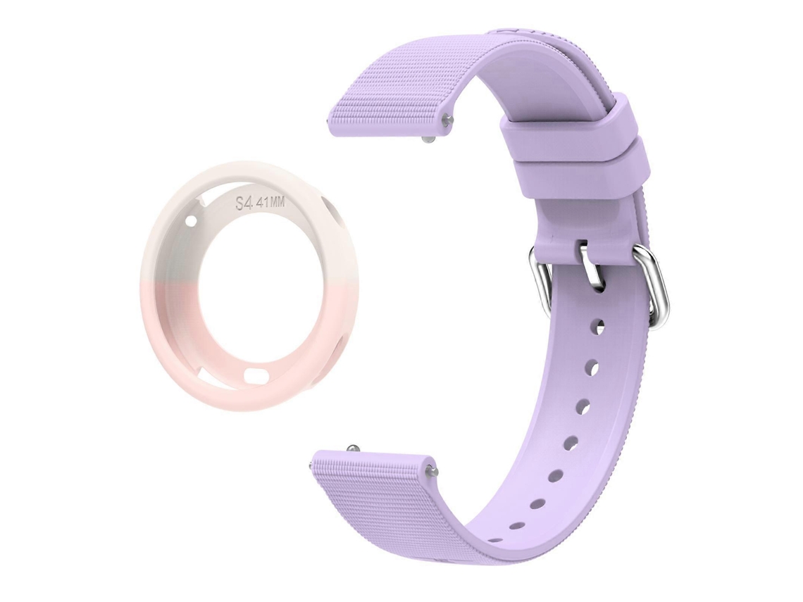 Pulseira De Silicone Texturizada Em Cor Sólida, Conjunto De Capas Protetoras De Silicone Para Xiaomi Watch S4 41mm