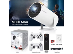 Miniprojetor portátil, mais de 30.000 jogos, Wi-Fi e Bluetooth, 1080p, para home theater, camping e filmes ao ar livre. YWP