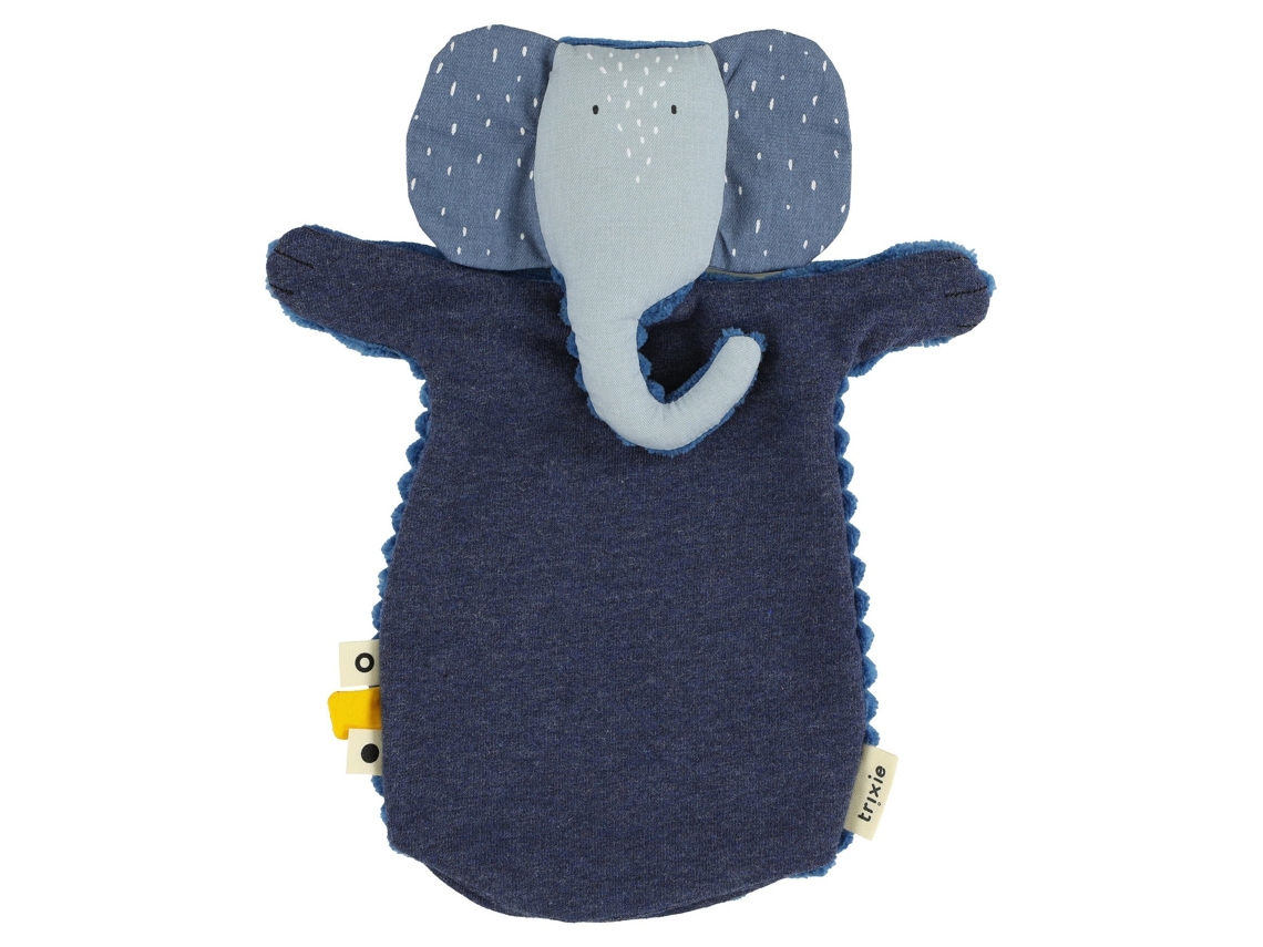 Fantoche De Mão Trixie, Sra. Elefante Elefante De Pelúcia Azul Macio