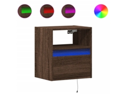 Cabeceira de parede Carvalho Castanho MAISON EXCLUSIVE com luzes LED