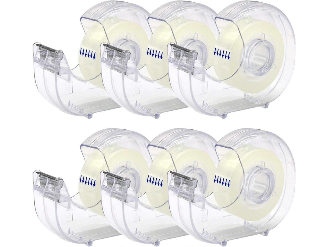 Pacote Com 6 Rolos De Fita Adesiva Transparente E Dispensador Recarregável, Fita Adesiva Transparente Para Escritório Com Dispensador Para Casa E
