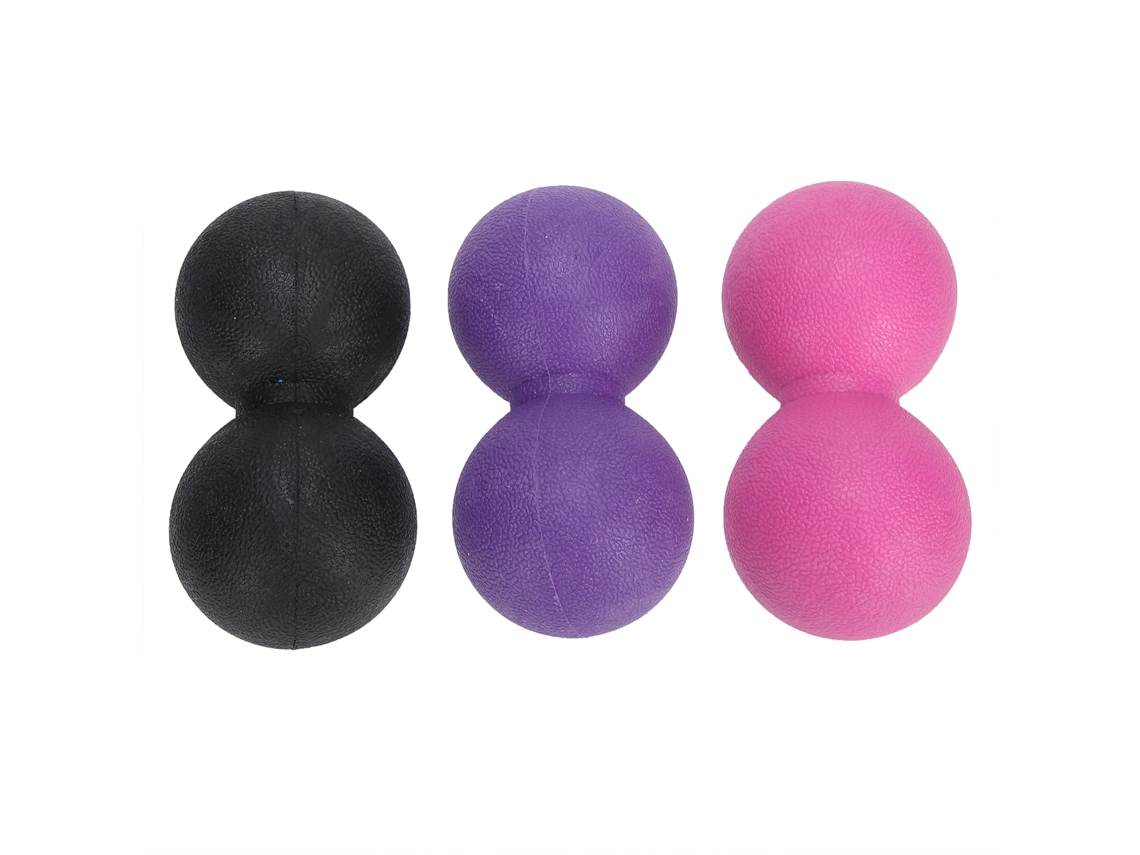 Bola de massagem miofascial de silicone multicolorida, portátil, para ioga e relaxamento muscular.