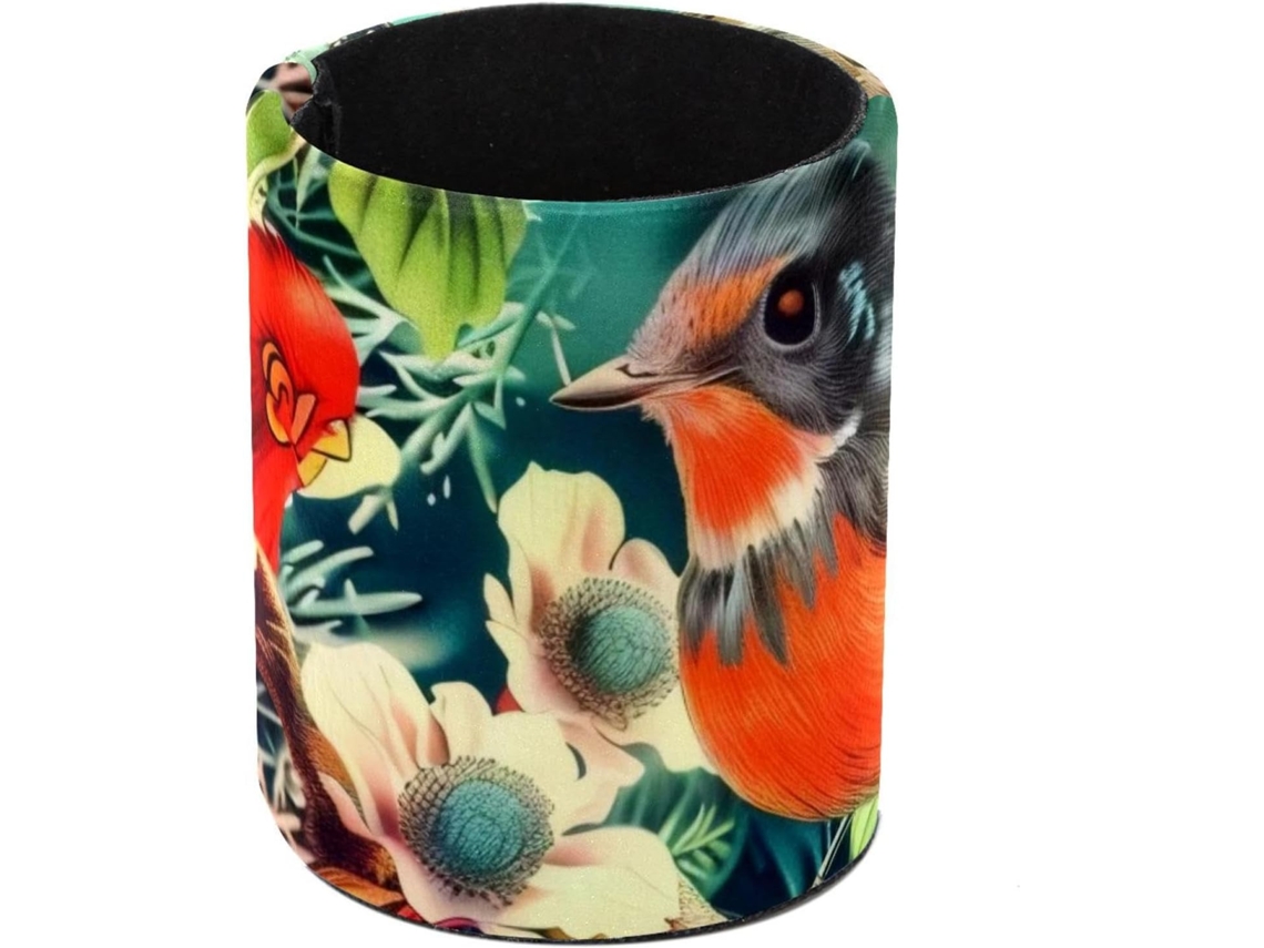 Porta-lápis Redondo Para Mesa, Com Formato De Pássaro E Borboleta