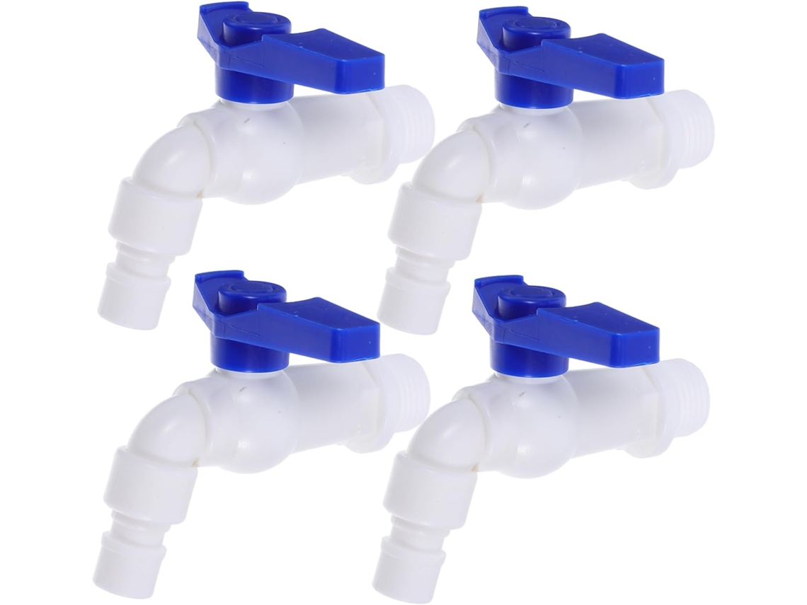 Conjunto De 4 Torneiras Plástico Resistentes Para Uso Externo Com
