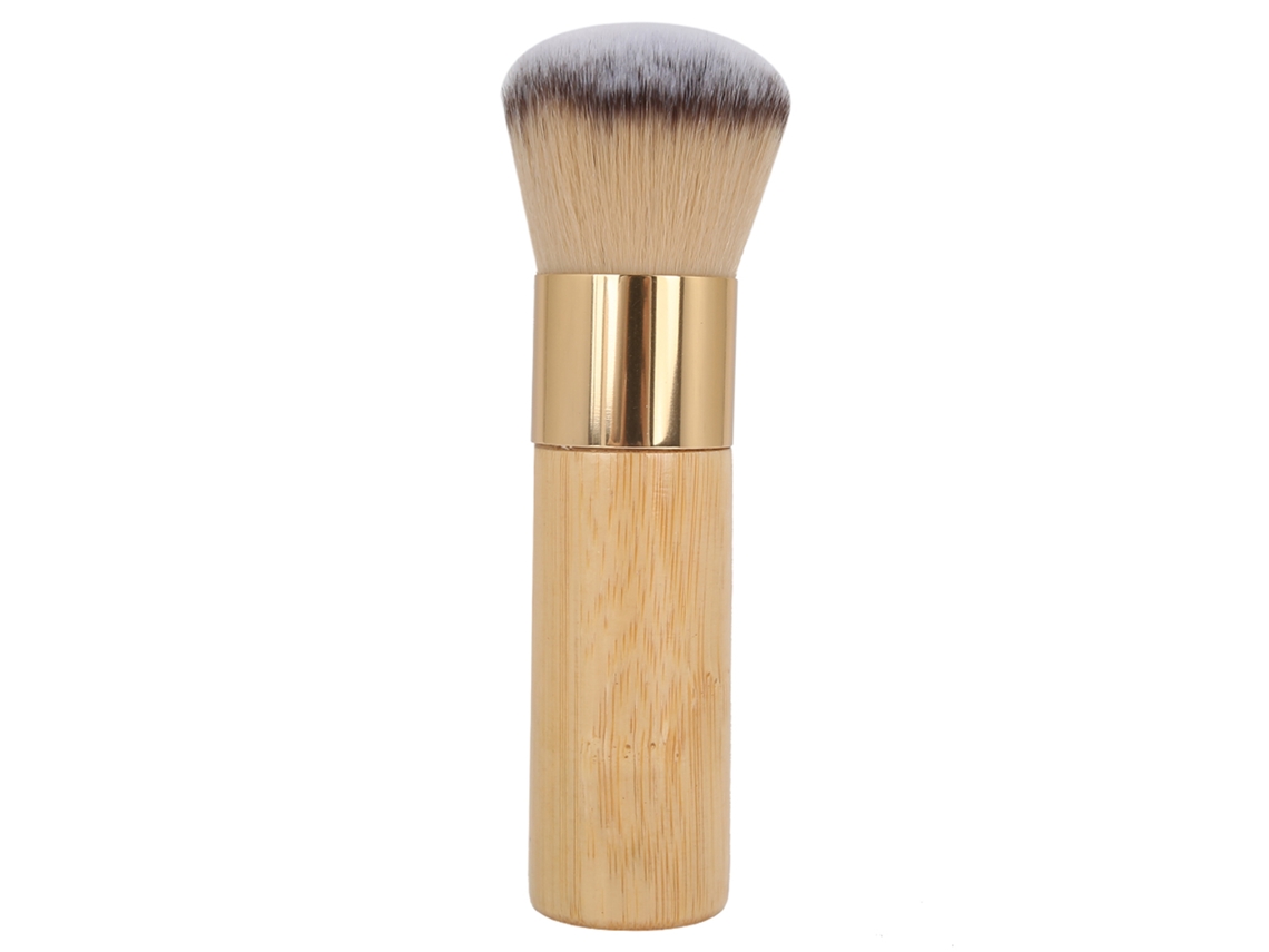 Pincéis De Maquiagem De Bambu Para Pó E Blush