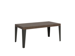 Mesa Extensível 200/460x90 Cm Nogueira Flamejada Pés Antracite Itamoby