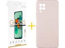 Capa e Película Samsung A12 5G SKYHE 3815 Rosa