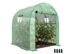 Estufa Túnel BTFORUS em Aço e PE Anti UV com portas enroláveis e janelas (1,8x1,8x2 m)