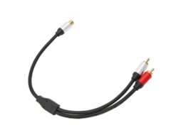 CABO Splitter Y 1 Rca Fêmea para 2 Rca Macho Extensão para Tv Subwoofer Amplificador Laptop Mali