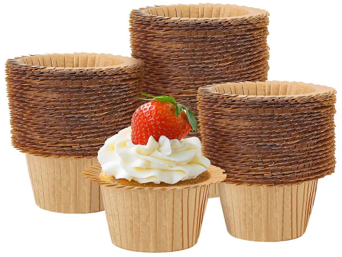 Lurelia Formas Para Muffins, 90 Formas, Descartável, Natural, Para Muffins E Cupcakes